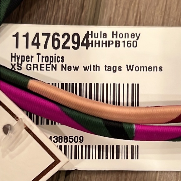 Macy’s NWT Junior’s Tropical Hula Honey Bikini Top Size XS Strappy Crisscross - Picture 12 of 16